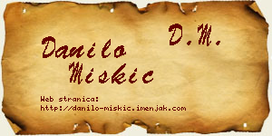 Danilo Miškić vizit kartica